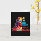 Cool People Are Born In December Christian Christm Kaart (Gele Bloem)