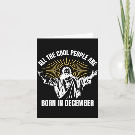 Cool People Are Born In December Christian Christm Kaart (Voorkant)