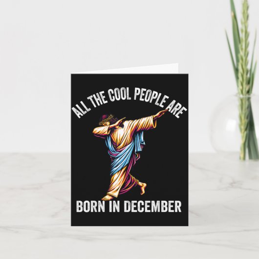 Cool People Are Born In December Christian Christm Kaart (Voorkant)