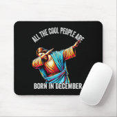 Cool People Are Born In December Christian Christm Muismat (Met muis)