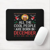 Cool People Are Born In December Christian Christm Muismat (Met muis)