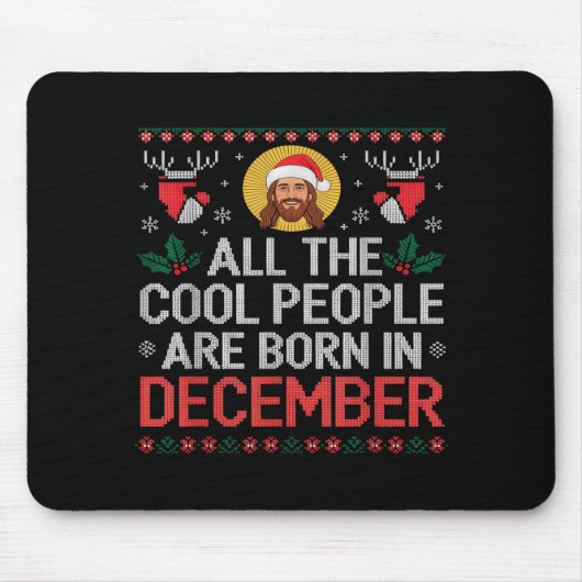 Cool People Are Born In December Christian Christm Muismat (Voorkant)