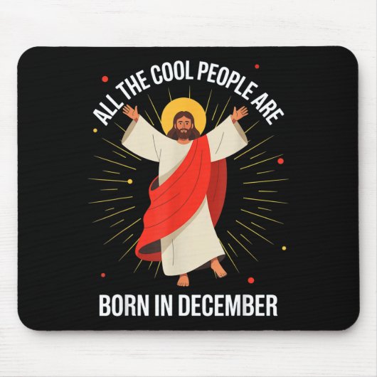 Cool People Are Born In December Christian Christm Muismat (Voorkant)