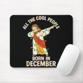 Cool People Are Born In December Christian Christm Muismat (Met muis)