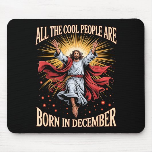 Cool People Are Born In December Christian Christm Muismat (Voorkant)