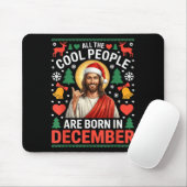 Cool People Are Born In December Christian Christm Muismat (Met muis)