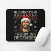 Cool People Are Born In December Christian Christm Muismat (Met muis)