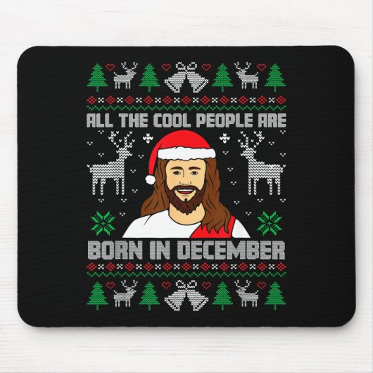 Cool People Are Born In December Christian Christm Muismat (Voorkant)