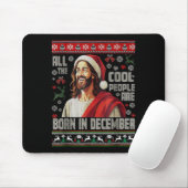 Cool People Are Born In December Christian Christm Muismat (Met muis)