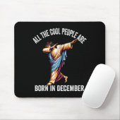 Cool People Are Born In December Christian Christm Muismat (Met muis)