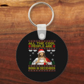 Cool People Are Born In December Christian Christm Sleutelhanger (Voorkant)