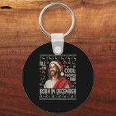 Cool People Are Born In December Christian Christm Sleutelhanger (Voorkant)