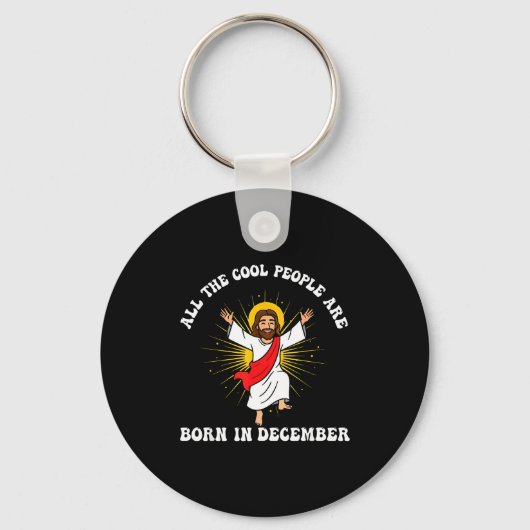 Cool People Are Born In December Christian Christm Sleutelhanger (Voorkant)