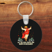 Cool People Are Born In December Christian Christm Sleutelhanger (Voorkant)