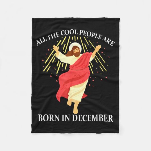 Cool People Are Born In December Christian Funny J Fleece Deken (Voorkant)
