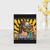 Cool People Are Born In December Christian Jesus C Kaart (Gele Bloem)