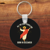 Cool People Are Born In December Christian  Sleutelhanger (Voorkant)
