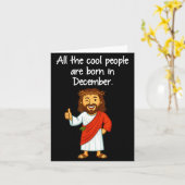 Cool People Are Born In December Christian Xmas Bi Kaart (Gele Bloem)