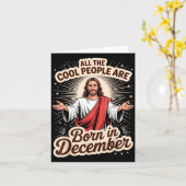 Cool People Born In December Birthday Christian Ch Kaart (Gele Bloem)