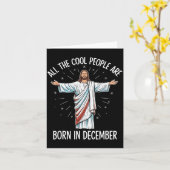 Cool People December Birthday Sritual Theme Kaart (Gele Bloem)