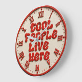 Cool People Live Here Grote Klok (Hoek)