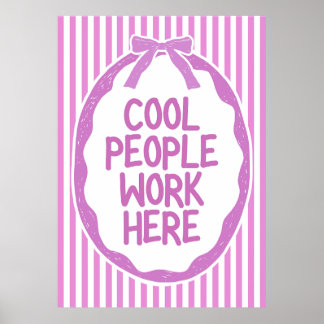Cool People Werken Poster