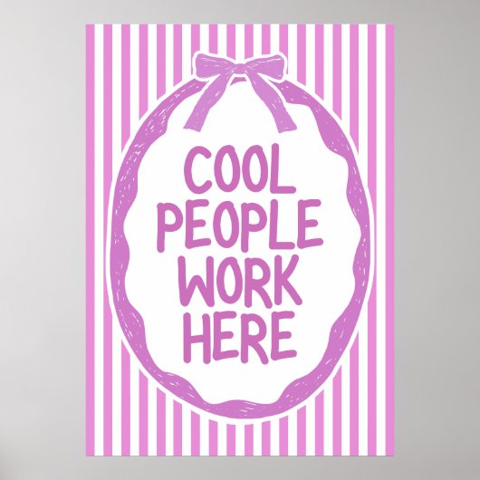Cool People Werken Poster (Voorkant)