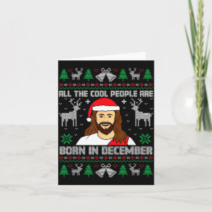 Cool People Worden Geboren In December Christelijk Kaart