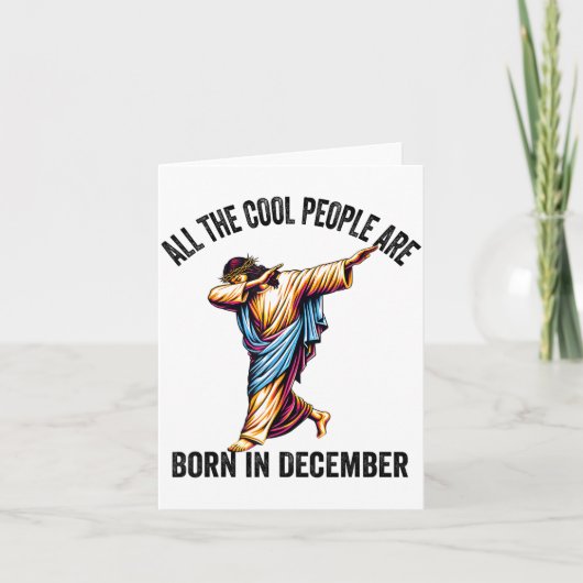 Cool People Worden Geboren In December Christelijk Kaart (Voorkant)