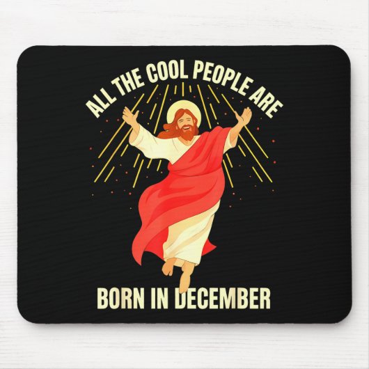 Cool People Worden Geboren In December Christelijk Muismat (Voorkant)