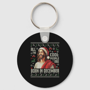 Cool People Worden Geboren In December Christelijk Sleutelhanger