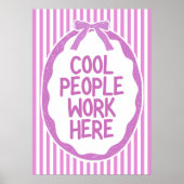 Cool People Work Poster (Voorkant)