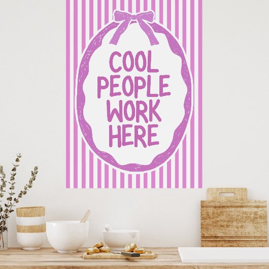 Cool People Work Poster (Keuken)