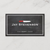 Cool Personal Chef Knife Black Catering Logo Visitekaartje (Voorkant)