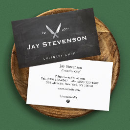 Cool Personal Chef Knife Black Catering Visitekaartje