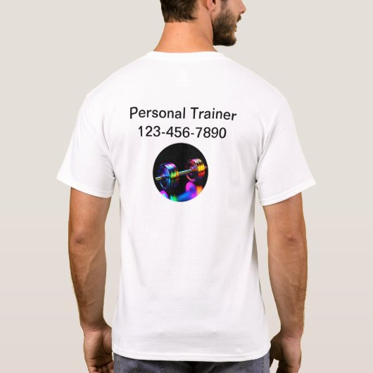 Cool Personal Trainer Business Logo Work Shirten T-shirt (Achterkant)