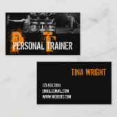 Cool Personal Trainer Gym Fitness Visitekaartje (Voorkant / Achterkant)