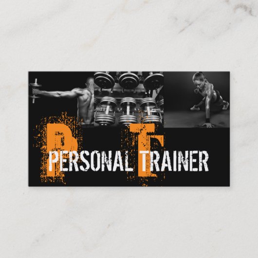 Cool Personal Trainer Gym Fitness Visitekaartje (Voorkant)