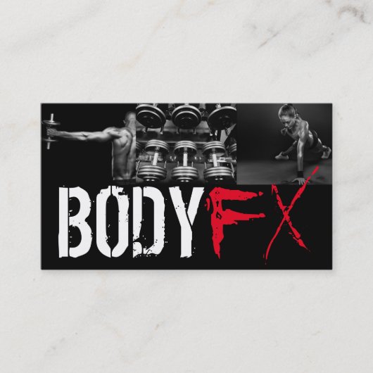 Cool Personal Trainer Gym Fitness Visitekaartje (Voorkant)