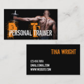 Cool Personal Trainer Gym Fitness Visitekaartje (Voorkant / Achterkant)