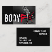 Cool Personal Trainer Gym Fitness Visitekaartje (Voorkant / Achterkant)