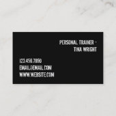 Cool Personal Trainer Gym Fitness Visitekaartje (Achterkant)