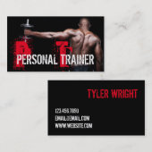 Cool Personal Trainer Gym Fitness Visitekaartje (Voorkant / Achterkant)