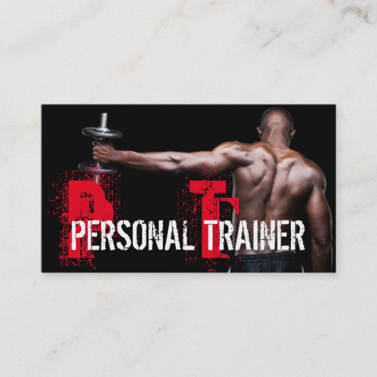 Cool Personal Trainer Gym Fitness Visitekaartje (Voorkant)