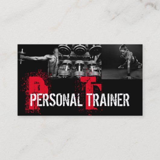 Cool Personal Trainer Gym Fitness Visitekaartje (Voorkant)