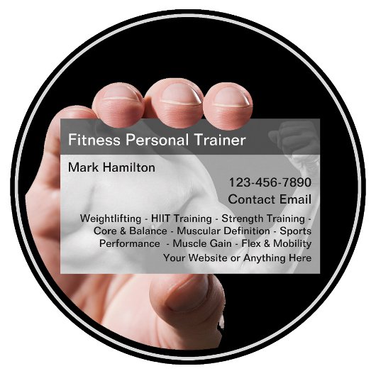 Cool Personal Trainer Visitekaartjes