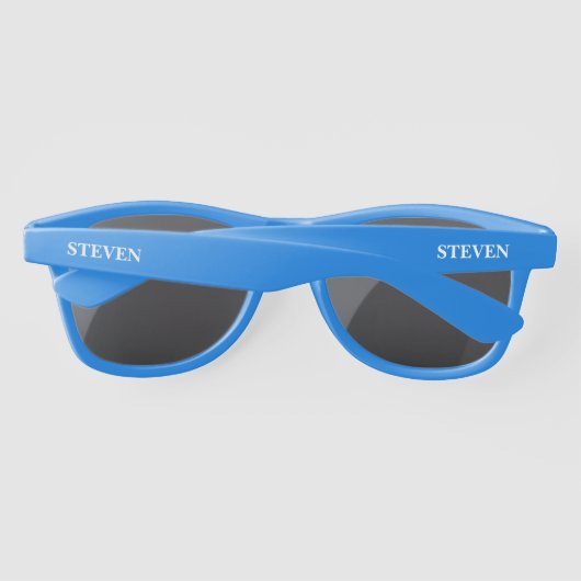 COOL! 😎Personalized Blue Sunglasses  Zonnebrillen (Achterkant)
