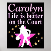 COOL PERSONALIZED GIRLS BASKETBALL PLAYER POSTE POSTER (Voorkant)