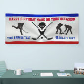 Cool PERSONALIZED Hockey Birthday Banner (Beurs)