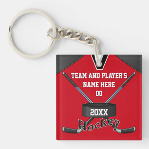 Cool Personalized Hockey Gifts, Jouw tekst, COLORS Sleutelhanger